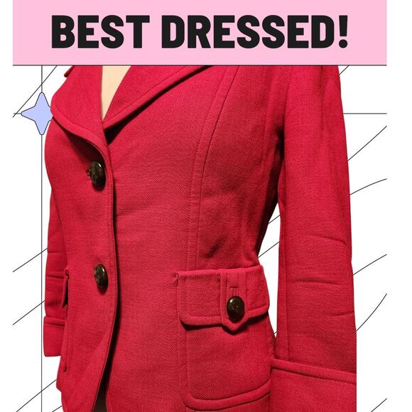Talbots Jackets & Blazers - Talbots Red Wool Blazer - Size 4